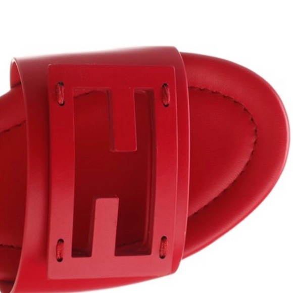 Fendi red sandals size 41 NIB $750 - Picture 5 of 13